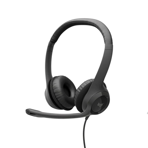 Logitech H390 USB 有線耳機麥克風（石墨灰）