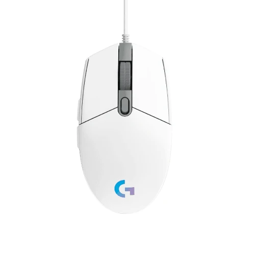 Logitech G203 LIGHTSYNC 遊戲滑鼠（冰雪白）