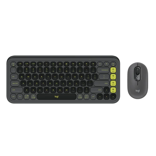 Logitech POP ICON 無線智能鍵盤滑鼠套裝 (美式英文)（潮玩黑）