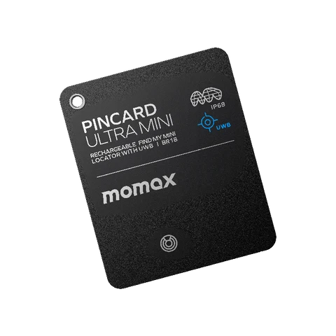 PinCard Ultra Mini 充電式迷你 Find My 全球定位器 (支持 UWB)