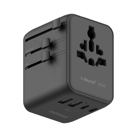 1-World² 45W 五接口雙 AC 旅行充電插座