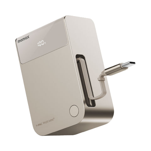 1-Pac Pass Mini⁺ 10000mAh 2 合 1 內建伸縮充電線移動電源 (CCC 認證)